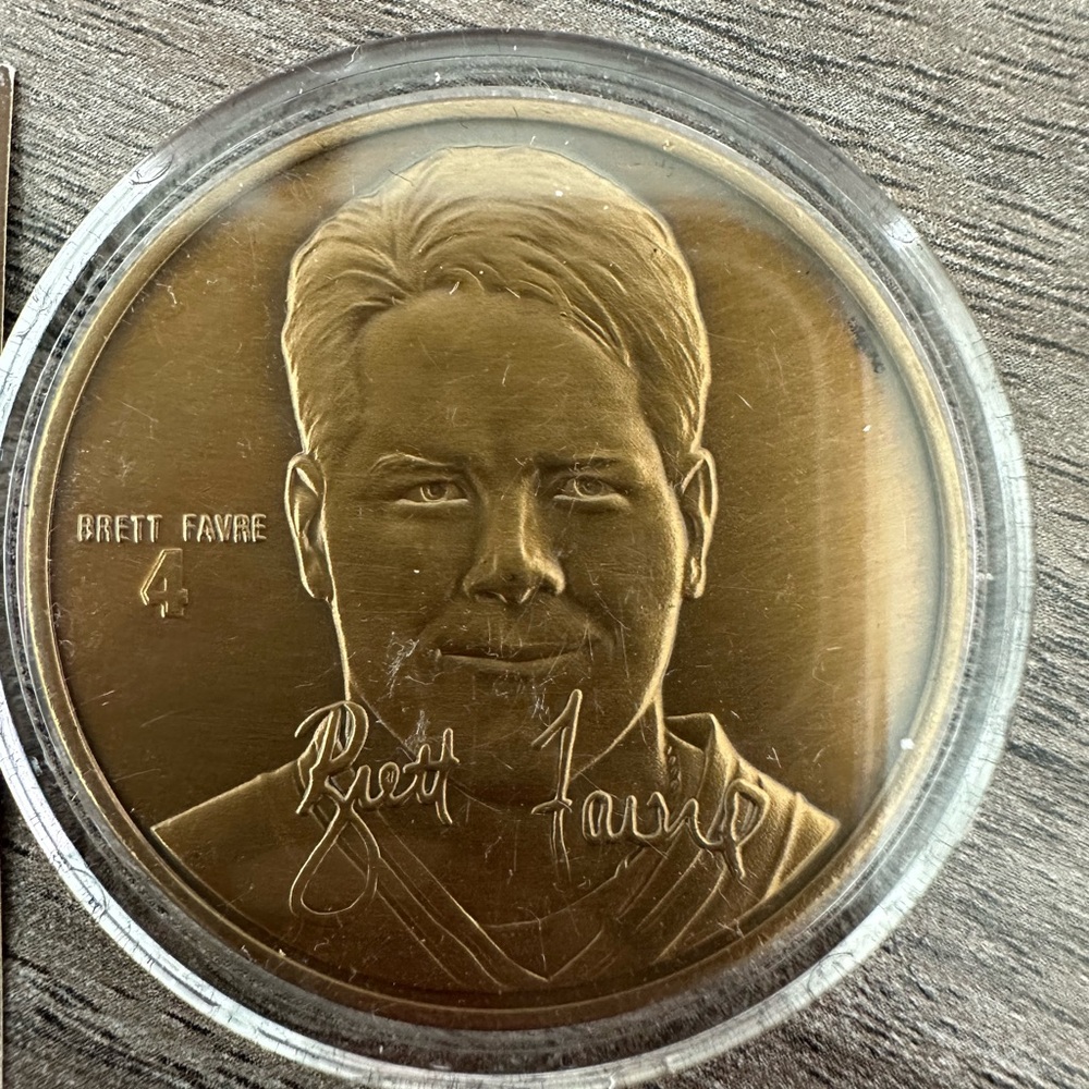 BRETT FAVRE Bronze Mint-Coin HIGHLAND MINT Limited Edition Green Bay Packers #4